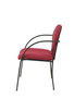 Piqueras Y Crespo Hellín Chaise de Bureau en Tissu Granate avec Accoudoirs Fixes