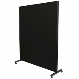 Cloison de bureau Biombos Fixe/Sans mécanisme Tissu Noir Non applicable Non applicable Cabecero - Roulettes pour moquette avec frein