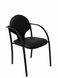 Piqueras y Crespo Chaise Hellín Noir avec Accoudoirs Fixes