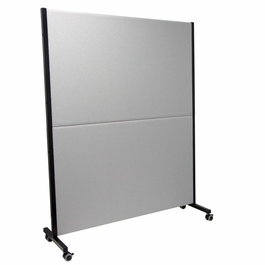 Cloison de bureau Biombos Fixe/Sans mécanisme Tissu Gris Non applicable Non applicable Cabecero - Roulettes pour moquette avec frein