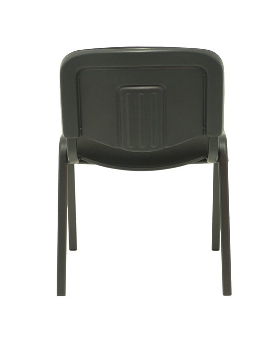Silla Iso tapizada con Tela color Negro. Sin brazos