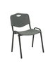 Nowy Styl Chaise Iso en PVC Gris Foncé sans Accoudoirs
