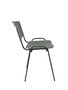Nowy Styl Chaise Iso en PVC Gris Foncé sans Accoudoirs