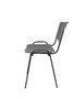 Nowy Styl Chaise Iso en PVC Gris Foncé sans Accoudoirs