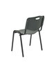 Nowy Styl Chaise Iso en PVC Gris Foncé sans Accoudoirs