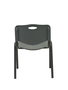 Nowy Styl Chaise Iso en PVC Gris Foncé sans Accoudoirs