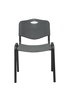 Nowy Styl Chaise Iso en PVC Gris Foncé sans Accoudoirs