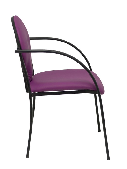Piqueras Y Crespo Chaise Hellín, Similicuir Violet, Accoudoirs Fixes