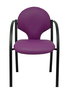 Piqueras Y Crespo Chaise Hellín, Similicuir Violet, Accoudoirs Fixes