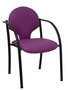 Piqueras Y Crespo Chaise Hellín, Similicuir Violet, Accoudoirs Fixes