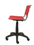 Chaise Robledo Pivotant Chlorure de polyvinyle Rouge Structure polyamide noire Sans accoudoirs Sans appui-tête Roulettes en nylon 50 mm