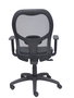 Chaise Jorquera Synchrone/Traslack cuir écologique Noir Structure polyamide noire Accoudoir 1D Sans appui-tête Roulettes en nylon 50 mm
