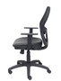 Chaise Jorquera Synchrone/Traslack cuir écologique Noir Structure polyamide noire Accoudoir 1D Sans appui-tête Roulettes en nylon 50 mm