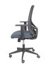 Chaise Cilanco Synchro 3 positions tissu Gris foncé Maille Noir Base pyramidale noire Accoudoir 1D Sans appui-tête Roulettes pour moquette