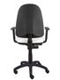 Chaise de bureau Aýna avec mécanisme Contact permanent de base, rembourrée en simili cuir blanc. Équipée d'une base en polyamide noir, d'accoudoirs 1D et de roulettes en nylon de 50 mm