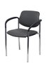 Chaise Styl Fixe/Sans mécanisme Cuir écologique Gris foncé Non applicable Accoudoirs fixes Sans appui-tête Sans roulettes