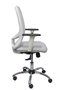 Chaise Cilanco Synchro 3 positions cuir écologique Blanc Structure chromée Accoudoir 1D Sans appui-tête Roulettes pour moquette