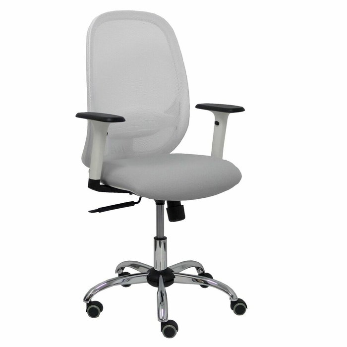 PIQUERAS Y CRESPO Chaise de bureau Cilanco Synchro blanc et gris clair avec accoudoirs 1D