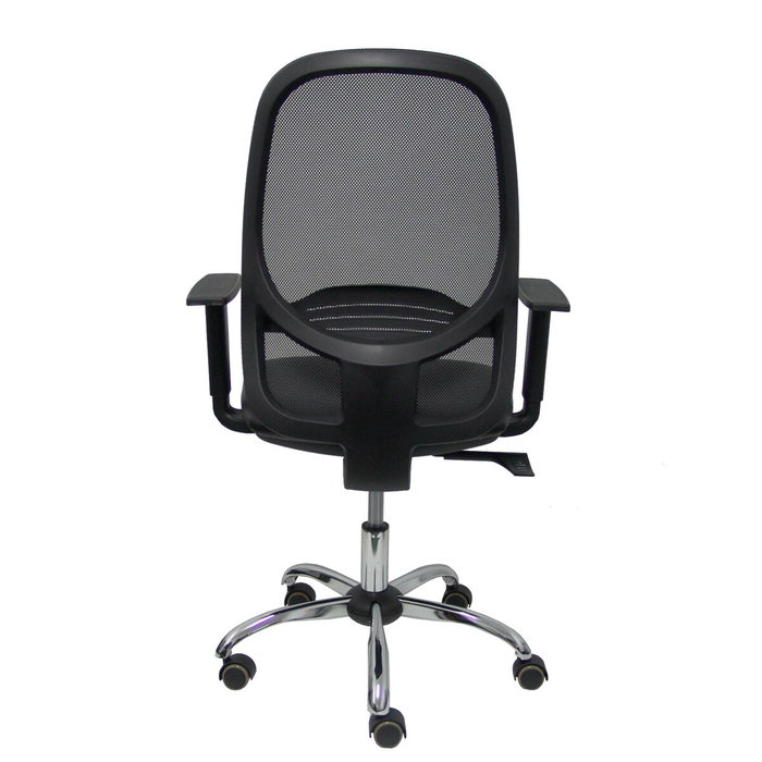 PIQUERAS Y CRESPO Chaise Cilanco Synchro Noir avec accoudoirs 1D et structure chromée