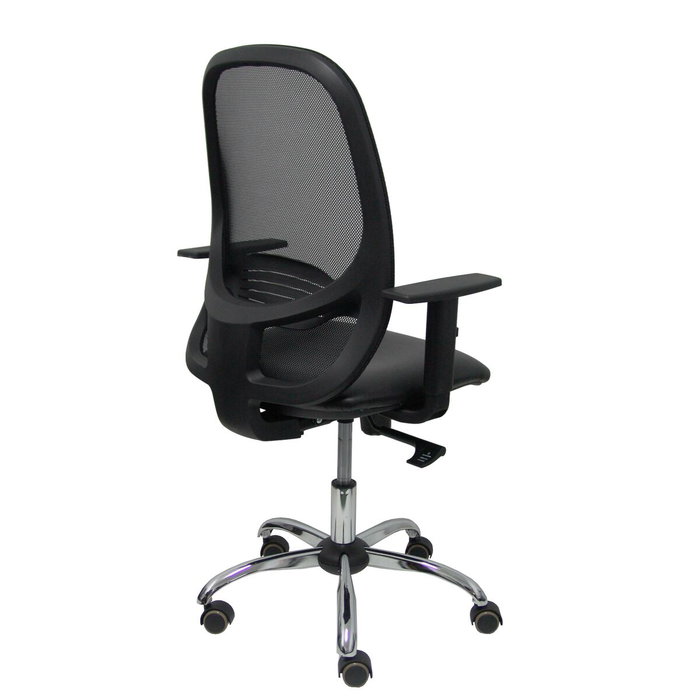 PIQUERAS Y CRESPO Chaise Cilanco Synchro Noir avec accoudoirs 1D et structure chromée