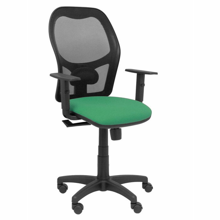 PIQUERAS Y CRESPO Chaise de bureau Alocén Synchro Vert émeraude avec accoudoirs 1D