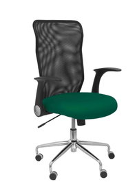 PIQUERAS Y CRESPO Chaise de bureau Minaya Vert foncé avec structure chromée