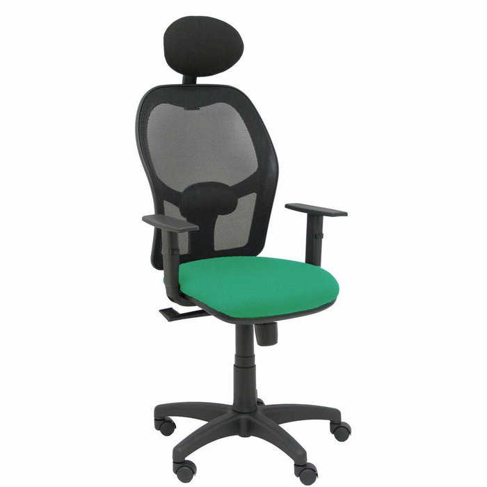Piqueras y Crespo Alocén Chaise de Bureau Vert émeraude et Noir avec mécanisme synchro et appui-tête Piqueras y Crespo Alocén Chaise de Bureau Vert émeraude et Noir avec mécanisme synchro et appui-tête