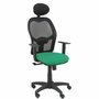 Piqueras y Crespo Alocén Chaise de Bureau Vert émeraude et Noir avec mécanisme synchro et appui-tête