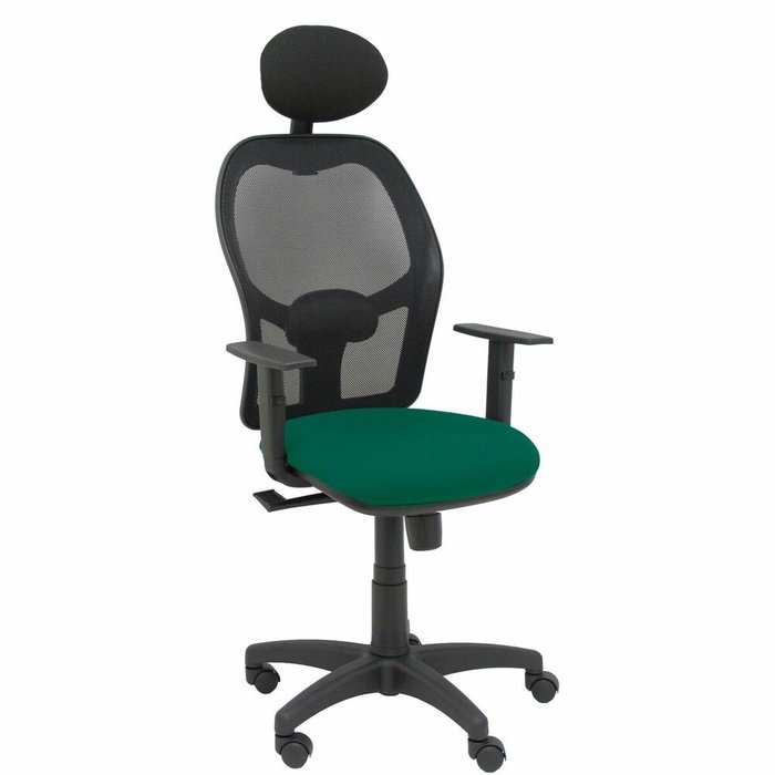Piqueras y Crespo Chaise de bureau Alocén, Vert bouteille et Noir