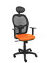 Piqueras y Crespo Chaise de Bureau Alocén Orange et Noir