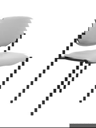 Chaise Styl Fixe/Sans mécanisme Cuir écologique Gris Non applicable Sans accoudoirs Sans appui-tête Sans roulettes