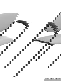 Chaise Styl Fixe/Sans mécanisme Cuir écologique Gris Non applicable Accoudoirs fixes Sans appui-tête Sans roulettes