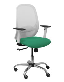 PIQUERAS Y CRESPO Chaise de Bureau Synchro Vert Émeraude et Blanc