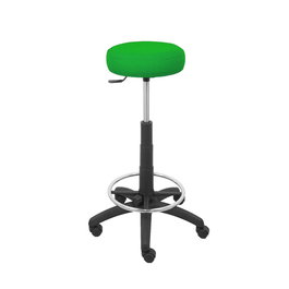Tabouret Tolosa Pivotant Tissu Non applicable Maille Vert Structure polyamide noire Sans accoudoirs Sans appui-tête Roulettes en nylon 50 mm