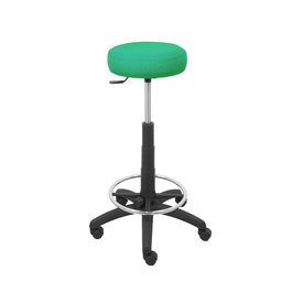 Tabouret Tolosa Pivotant Tissu Non applicable Maille Vert émeraude Structure polyamide noire Sans accoudoirs Sans appui-tête Roulettes en nylon 50 mm