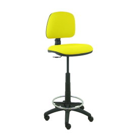 PIQUERAS Y CRESPO Tabouret Jaune en Tissu avec Structure Polyamide Noire