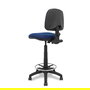 Tabouret Taburete Isso Contact permament de base Tissu Bleu foncé Structure polyamide noire Sans accoudoirs Sans appui-tête Roulettes en nylon 50 mm