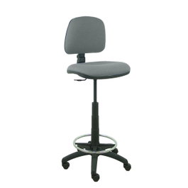 PIQUERAS Y CRESPO Tabouret Isso Contact Gris avec structure polyamide noire