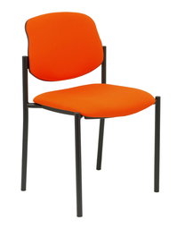 Chaise Styl Fixe/Sans mécanisme Tissu Orange foncé Non applicable Sans accoudoirs Sans appui-tête Sans roulettes