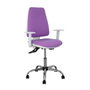 PIQUERAS Y CRESPO Chaise de bureau Elche, mécanisme asynchrone, lilas