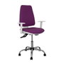 PIQUERAS Y CRESPO Chaise de bureau Elche, Violet, mécanisme asynchrone