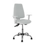 PIQUERAS Y CRESPO Chaise de bureau Elche, tissu gris clair, mécanisme asynchrone