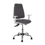 PIQUERAS Y CRESPO Chaise de bureau Elche, Gris foncé, Mécanisme Asincro