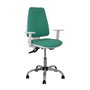 PIQUERAS Y CRESPO Chaise de bureau Elche Vert émeraude avec mécanisme Asincro