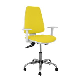 PIQUERAS Y CRESPO Chaise de bureau Elche, Jaune, Accoudoirs réglables