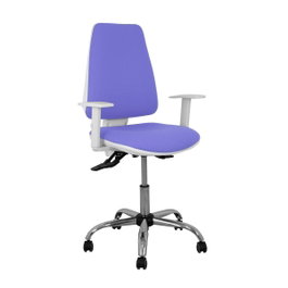 PIQUERAS Y CRESPO Chaise de bureau Elche, mécanisme asynchrone, bleu clair