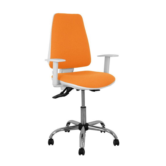 PIQUERAS Y CRESPO Chaise de bureau Elche, Orange, avec mécanisme asynchrone et accoudoirs blancs PIQUERAS Y CRESPO Chaise de bureau Elche, Orange, avec mécanisme asynchrone et accoudoirs blancs