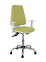 PIQUERAS Y CRESPO Chaise de bureau Elche, tissu vert olive, mécanisme asynchrone