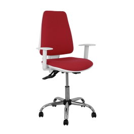 PIQUERAS Y CRESPO Chaise de bureau Elche, mécanisme asynchrone, Grenat