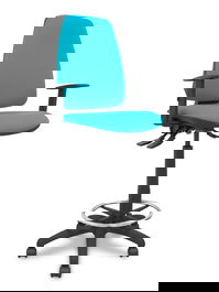 Tabouret Elche Piqueras y Crespo 39B10RN Vert turquoise PVC